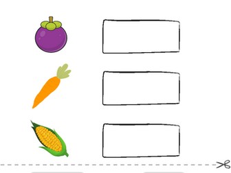 Food themed read it and match it