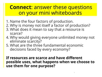AQA A-Level Economics: Opportunity Cost