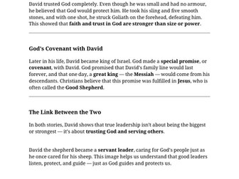 Y5, Know You More Clearly, Prophecy & Promise, L 3, Scripture passages that speak of David’s life