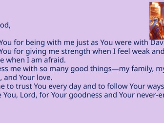 Y5, Know You More Clearly, Prophecy & Promise, L 6, Lord is my Shepherd psalm , is about David / God