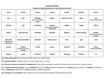 Vocales faltantes