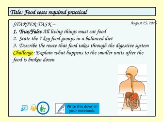GCSE Food tests required practical