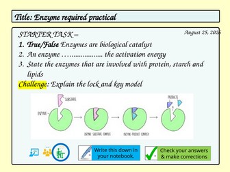 GCSE Enzyme activity required practical