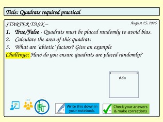 GCSE Sampling required practical