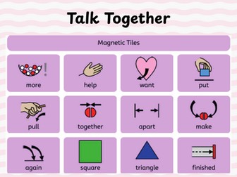 Communication Boards SEND Continuous Provision & Fine Motor Activities