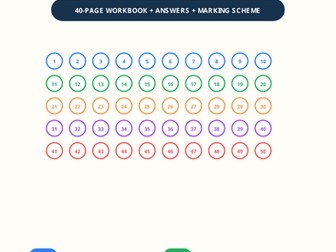 Counting to 50 Maths Bundle | 40-Page Workbook + 33-Slide PowerPoint + Marking Scheme Bundle