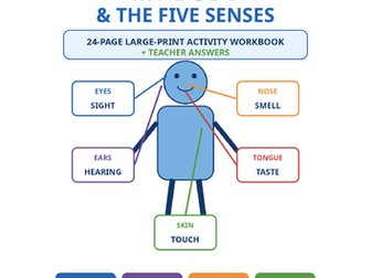 Year 1 Science | My Body and the Five Senses | 24-Page Workbook + 45-Slide PowerPoint Bundle