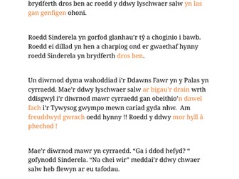 HOMESCHOOLING: Dysgu Cymraeg: Stori SINDERELA
