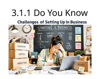 3.1.1 Q&A Challenges of Setting Up in Business AQA New Business Specification