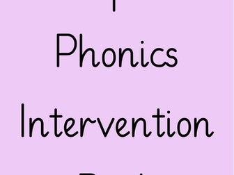 Reception Phonics Intervention Pack | EYFS
