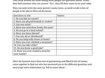SPEAKING AND LISTENING Asking and Answering Questions