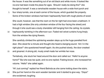 7+ Reading Comprehension and Composition THE HOUSE