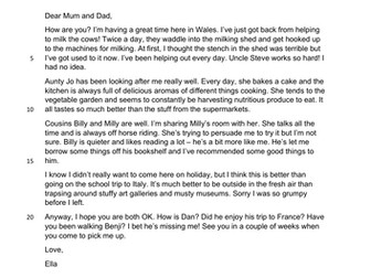 7+ Comprehension and Composition A LETTER FROM WALES
