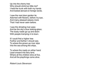11+ Poetry Reading Comprehension FOREIGN LANDS