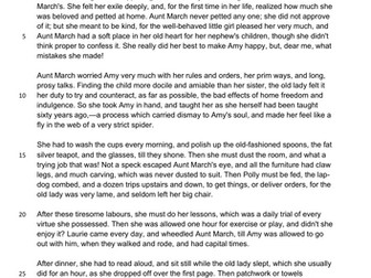 11+ MCQ Reading Comprehension LITTLE WOMEN