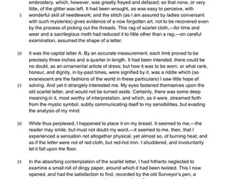 11+ MCQ Reading Comprehension THE SCRALET LETTER