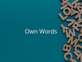 Own Words RUAE exercises