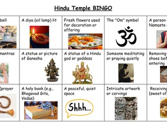Hindu Temple Bingo