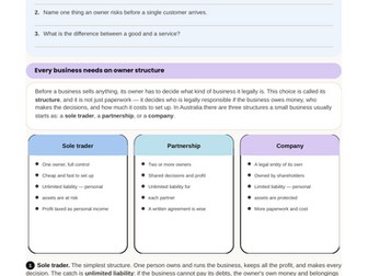 Business Environment: Business Structures | NSW St5