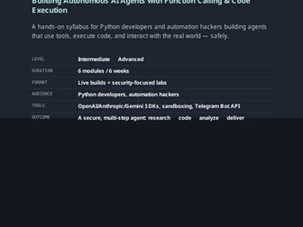 Beyond Chat: Build Autonomous AI Agents with Function Calling & Code Execution