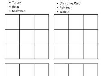 Christmas bingo for TEFL students