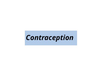 Contraception full lesson GCSE