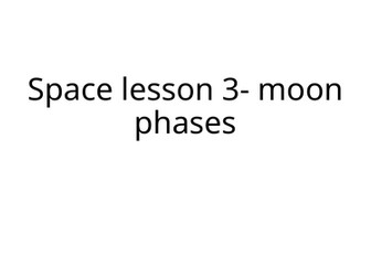 KS3 moon phases lesson