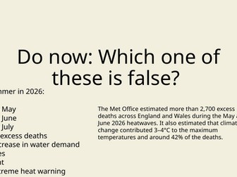 2026 Extreme weather UK example Heatwaves case study