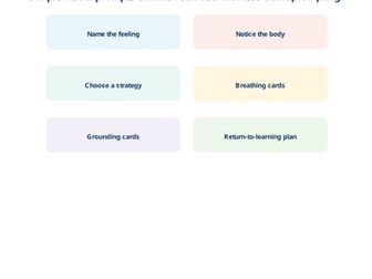 Calm Choices Emotional Regulation Toolkit 7-11