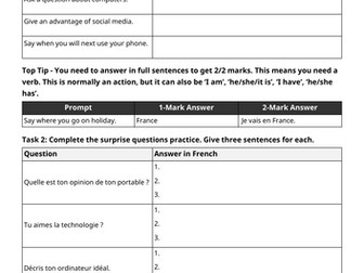 AQA GCSE 2026: Pros Cons Tech | Speaking Exam (French Foundation)