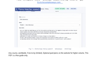 Lesson Takeaways — Messy class notes → clean daily takeaways (free web app guide)