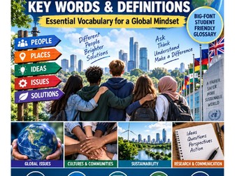 CAMBRIDGE IGCSE GLOBAL PERSPECTIVES 0457 | 240 KEY WORDS & DEFINITIONS | REVISION GLOSSARY