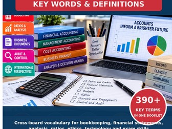 IGCSE ACCOUNTING KEY WORDS & DEFINITIONS | 396 ESSENTIAL TERMS | CAMBRIDGE & EDEXCEL