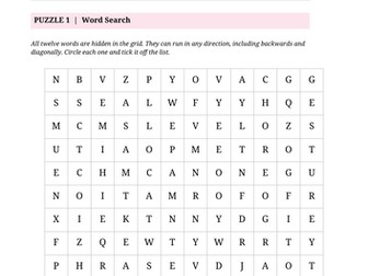 S3 PE Cover Lesson | Basketball Puzzle Pack | Print and Go Cover Work
