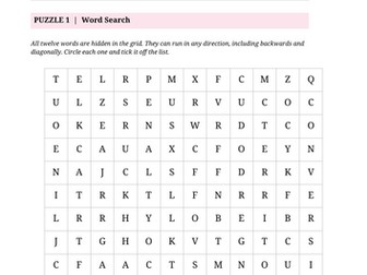 S3 PE Cover Lesson | Rugby Puzzle Pack | No Prep Cover Work for Any Teacher
