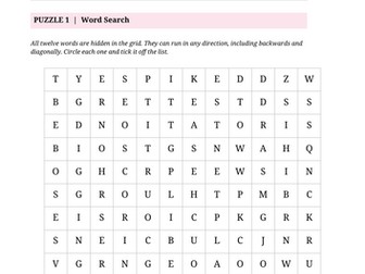 S3 PE Cover Lesson | Volleyball Puzzle Pack | Print and Go Cover Lesson