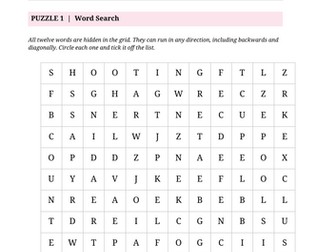 S3 PE Cover Lesson | Water Polo Puzzle Pack | No Prep Classroom Cover Work