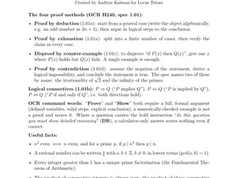 Proof | OCR A A-Level Maths | 40 Worked Examples (H240)