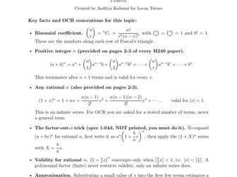 Binomial Expansion | OCR A-Level Maths | 40 Worked Examples (H240)