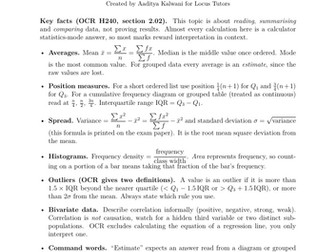 Data Presentation and Interpretation | OCR A A-Level Maths | 40 Worked Examples (H240)