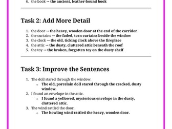 Year 5/6 Homework Bundle: Expanded Noun Phrases & Time Word Problems