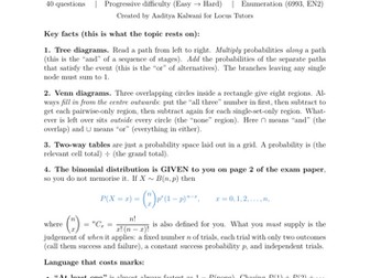 Tree Diagrams Venn And Binomial Distribution | OCR FSMQ 6993 | 40 Worked Examples