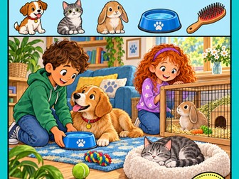 Pets Reading Comprehension & Writing Workbook | Grades 1-2 EAL ESL