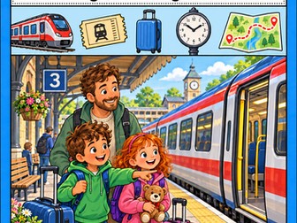 Train Travel Reading Comprehension Workbook | Grades 1-2 EAL ESL
