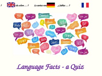 Language Facts - Spanish quiz & display (European Day of Languages)