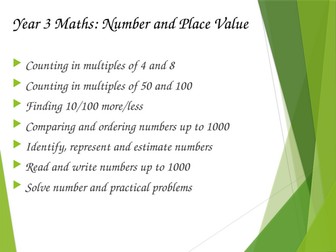 Year 3 Number and Place Value Revision