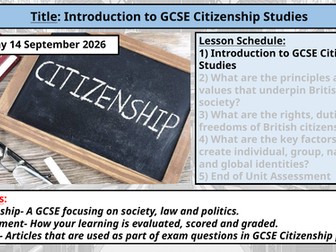 AQA GCSE Citizenship Studies: Introduction to Citizenship Studies