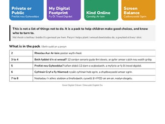 Online Safety Digital Citizenship DCF Y3-6