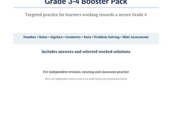 GCSE Maths Grade 3–4 Foundation Booster Pack