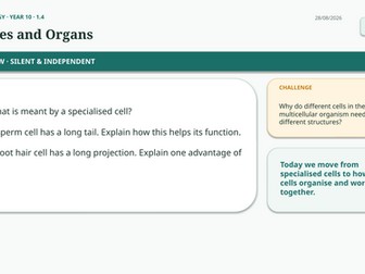 Oxford AQA iGCSE - Tissues and Organs